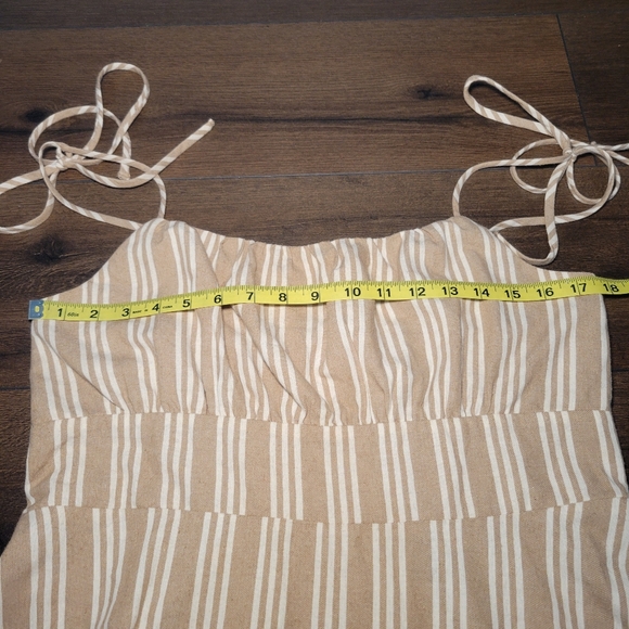 NWT Speechless‎ Taupe & White Striped Strap Tie Dress Womens Size XXL - Picture 9 of 12